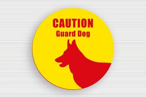 Beware of Dog Signs - Sign 'Caution, Aggressive Dog' - jaune-rouge - glue - en-uk-dog-sign-002-4-1748953555341