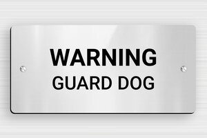 Beware of Dog Signs - Sign 'Beware of the Dog' - gris-brillant-noir - screws - en-uk-dog-sign-004-1-1748953475432