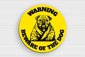 Beware of Dog Signs - Round Sign 'Beware of the Dog' - jaune-noir - glue - en-uk-dog-sign-006-3-1748953613303