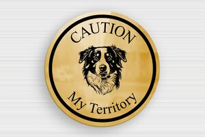 Beware of Dog Signs - Round Sign 'Caution Guard Dog' - poli-noir - glue - en-uk-dog-sign-011-3-1748953594377