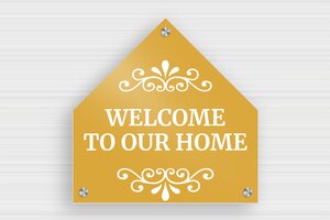 Aluminium Door Signs - Wooden 'Welcome to Our Home' Door Sign - or-blanc - screws-caps - en-uk-door-sign-aluminum-002-3-1748960936128