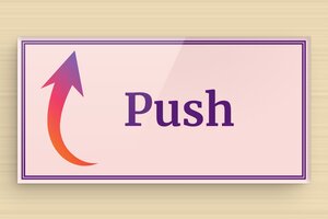 Information Signs - Door Sign 'Push' - custom - glue - en-uk-door-sign-push-002-3-1748949207938
