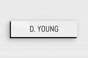 PVC Doorbell Signs - Engraved PVC - gris-noir - glue - en-uk-door-sign-pvc-001-2-1748962310640