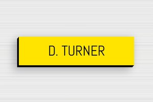 PVC Doorbell Signs - Engraved PVC - jaune-noir - glue - en-uk-door-sign-pvc-001-23-1748962404569