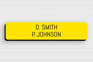 PVC Doorbell Signs - Engraved PVC - jaune-noir - none - en-uk-door-sign-pvc-001-24-1748962408307