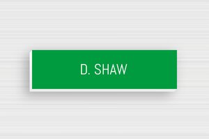 PVC Doorbell Signs - Engraved PVC - vert-blanc - glue - en-uk-door-sign-pvc-001-31-1748962435458