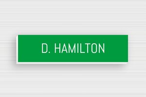 PVC Doorbell Signs - Engraved PVC - vert-blanc - glue - en-uk-door-sign-pvc-001-32-1748962438350