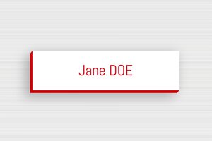 PVC Doorbell Signs - Engraved PVC - blanc-rouge - glue - en-uk-door-sign-pvc-001-34-1748962445615