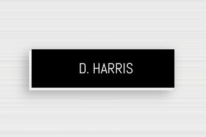 PVC Doorbell Signs - Engraved PVC - noir-blanc - glue - en-uk-door-sign-pvc-001-7-1748962334044