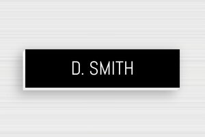 PVC Doorbell Signs - Engraved PVC - noir-blanc - glue - en-uk-door-sign-pvc-001-8-1748962336498