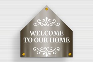 PVC Door Signs - Wooden Sign 'Welcome to Our Home' for the Door - bronze-noir - screws-spacer - en-uk-door-sign-pvc-003-1-1748961319400 PVC Door Signs - Wooden Sign 'Welcome to Our Home' for the Door - bronze-noir - screws-spacer - en-uk-door-sign-pvc-003-1-1748961319400