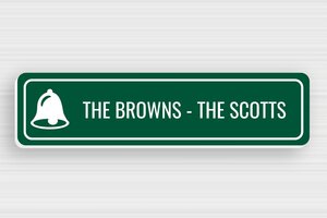 Doorbell Signs for Two Names - Engraved PVC - vert-sapin-blanc - glue - en-uk-door-sign-two-names-003-3-1748955161052