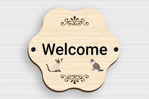 Wood Door Signs - Oval Welcome Sign - erable - screws-caps - en-uk-door-sign-welcome-004-2-1748952634024