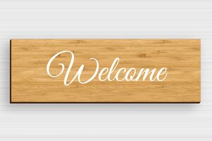 Wood Door Signs - Bamboo Welcome Door Sign - bambou - glue - en-uk-door-sign-welcome-008-1-1748952554365