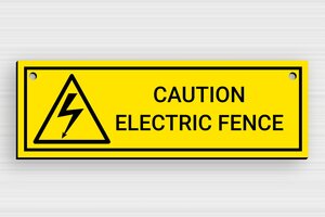 Electrical Signs - Sign ‘CAUTION ELECTRIC FENCE’ - jaune-noir - holes-only - en-uk-electric-sign-002-5-1748954325629