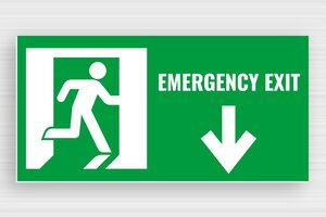 Hotel Signs - Emergency Exit Sign - vert-blanc - glue - en-uk-emergency-exit-sign-007-1-1748946113538