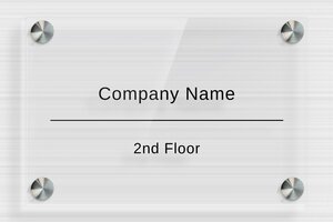 Office Door Signs - Transparent Plexiglass - transparent - screws-spacer - en-uk-entry-sign-company-031-1-1748949246532
