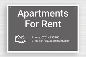To Let Signs - Engraved PVC - gris-souris-blanc - holes-only - en-uk-for-rent-sign-002-4-1748955419864