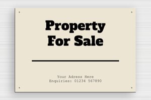 For Sale Signs - Engraved PVC - ecru-noir - holes-only - en-uk-for-sale-sign-001-2-1748955186165