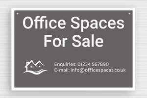 For Sale Signs - Engraved PVC - gris-souris-blanc - holes-only - en-uk-for-sale-sign-001-4-1748955200417