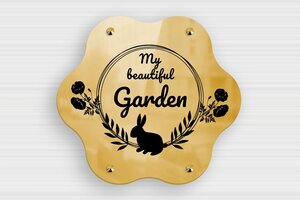 Brass Signs - Printed brass - poli-noir - screws-caps - en-uk-garden-sign-metal-003-2-1748960564305
