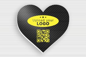 Heart-shaped Signs - Printed PVC - carbon-blanc - glue - en-uk-heart-shaped-sign-003-4-1748959268623