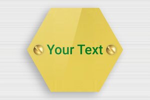 Hexagonal Signs - Engraved Plexiglass - or-clair-vert - screws - en-uk-hexagonal-sign-001-5-1748959163368