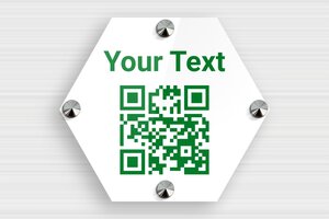 Hexagonal Signs - Engraved Plexiglass - blanc-vert - screws-caps - en-uk-hexagonal-sign-003-2-1748959196443