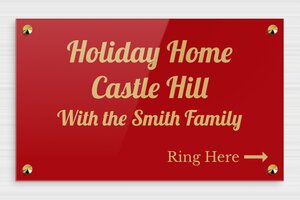 Acrylic Signs - Engraved Plexiglass - rouge-or - screws-caps - en-uk-holiday-apartment-sign-001-3-1748954378400 Acrylic Signs - Engraved Plexiglass - rouge-or - screws-caps - en-uk-holiday-apartment-sign-001-3-1748954378400
