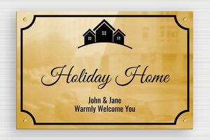 Cottage House Signs - Printed brass - poli-noir - screws - en-uk-holiday-apartment-sign-004-1-1748954508255