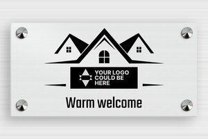 Cottage House Signs - Printed Aluminium - brosse-noir - screws-caps - en-uk-holiday-apartment-sign-004-2-1748954510557