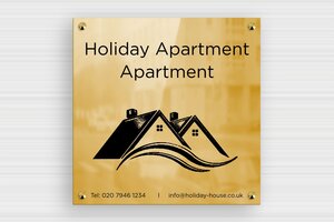Brass Signs - Printed brass - poli-noir - screws-caps - en-uk-holiday-apartment-sign-005-2-1748954580126