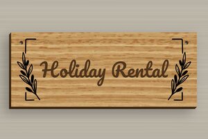 Cottage House Signs - Printed Wood - chene - holes-only - en-uk-holiday-rental-sign-002-1-1748954403573