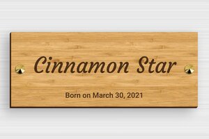 Wood Signs - Engraved Wood - bambou - screws-caps - en-uk-horse-name-wood-005-3-1748948704185 Wood Signs - Engraved Wood - bambou - screws-caps - en-uk-horse-name-wood-005-3-1748948704185