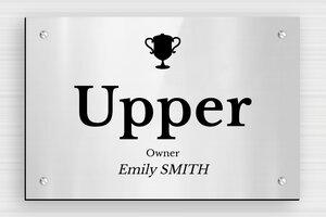 Stable Signs - Engraved PVC - gris-brillant-noir - screws - en-uk-horse-stable-sign-001-0-1748948691716 Stable Signs - Engraved PVC - gris-brillant-noir - screws - en-uk-horse-stable-sign-001-0-1748948691716