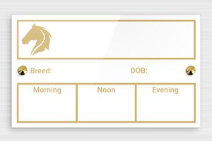 Stable Signs - Engraved Plexiglass - blanc-or - screws-caps - en-uk-horse-stable-sign-002-3-1748948821027 Stable Signs - Engraved Plexiglass - blanc-or - screws-caps - en-uk-horse-stable-sign-002-3-1748948821027