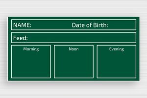 Horse Signs - Engraved PVC - vert-sapin-blanc - glue - en-uk-horse-stable-sign-007-3-1748948744861