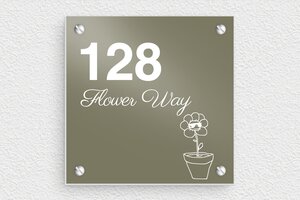 Stainless Steel House Number Signs - Printed Aluminium - taupe-blanc - screws - en-uk-house-address-sign-022-1-1748951593651
