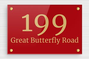 Acrylic Door Signs - Engraved Plexiglass - rouge-or - screws - en-uk-house-address-sign-050-2-1748951579692 Acrylic Door Signs - Engraved Plexiglass - rouge-or - screws - en-uk-house-address-sign-050-2-1748951579692