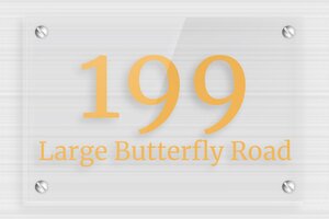 Transparent Acrylic Door Signs - Transparent Plexiglass - transparent - screws - en-uk-house-door-sign-acrylic-trans-002-2-1748961440178