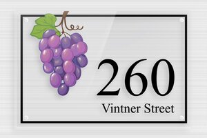 Transparent Acrylic Door Signs - Transparent Plexiglass - transparent - holes-only - en-uk-house-door-sign-acrylic-trans-004-2-1748961508685