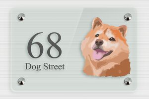 Transparent Acrylic Door Signs - Clear plexiglass Green - vert - screws-caps - en-uk-house-door-sign-acrylic-trans-004-5-1748961528432