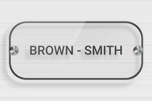 Transparent Acrylic Door Signs - Transparent Plexiglass - transparent - screws-spacer - en-uk-house-door-sign-acrylic-trans-005-1-1748961533040