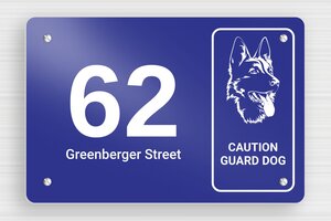 Aluminium Door Signs - Printed Aluminium - bleu-blanc - screws - en-uk-house-door-sign-aluminum-002-2-1748960928612