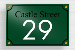 Aluminium Door Signs - Printed Aluminium - vert-blanc - screws-spacer - en-uk-house-door-sign-aluminum-004-1-1748960979216