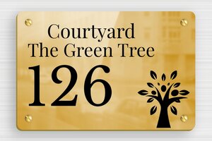 Brass Door Signs - Printed brass - poli-noir - screws - en-uk-house-door-sign-brass-001-1-1748961102076