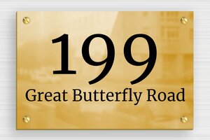 Brass Door Signs - Printed brass - poli-noir - screws - en-uk-house-door-sign-brass-001-5-1748961117336