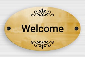 Brass Door Signs - Oval Welcome Sign - poli-noir - screws-caps - en-uk-house-door-sign-brass-003-3-1748961158453