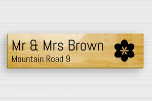 Brass Door Signs - Printed brass - poli-noir - glue - en-uk-house-door-sign-brass-009-3-1748963153694