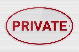 Transparent Acrylic Door Signs - Oval Sign 'Private Property' - transparent - screws - en-uk-house-door-sign-plexi-trans-003-4-1748961493814